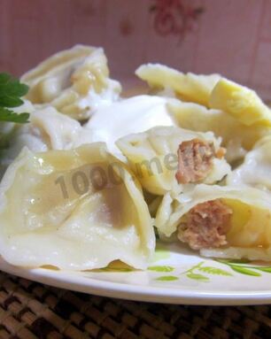 Свиные пельмени из свинины