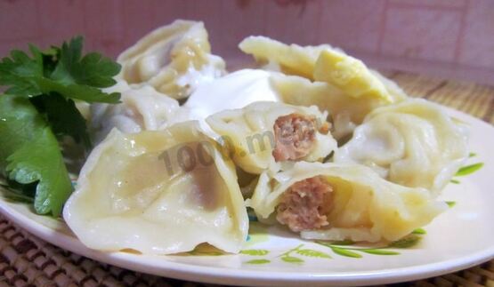 свиные пельмени из свинины