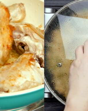 Паэлья с курицей и креветками