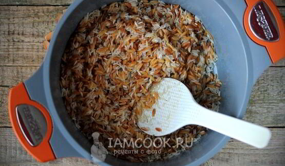 пилав из пасты орзо и риса