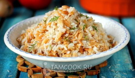 пилав из пасты орзо и риса