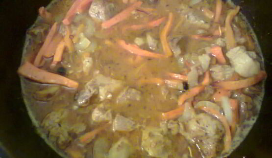 плов фантазия с мясом и грибами