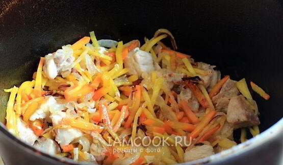 плов из перловки с курицей