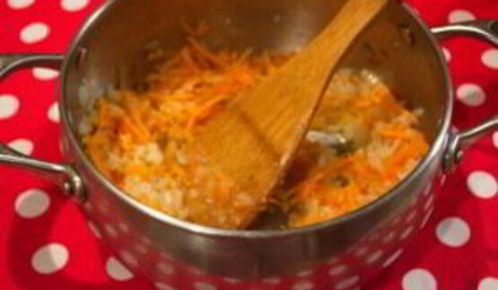 плов с белыми грибами