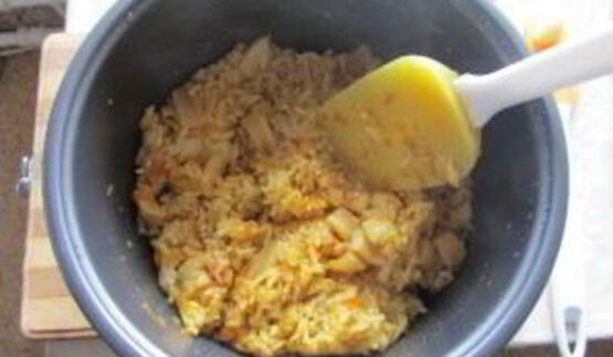 плов с кальмарами в мультиварке