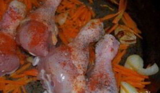 плов с курицей и баклажанами