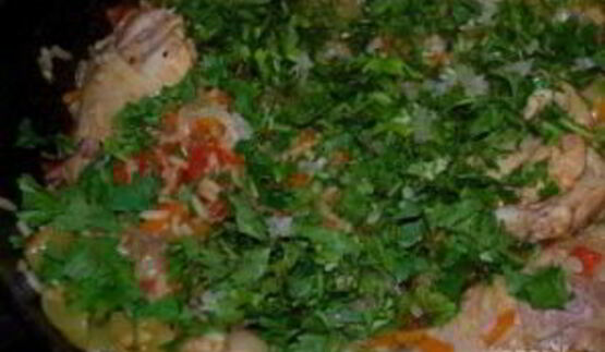 плов с курицей и баклажанами