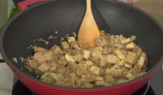 вегетарианский плов с тофу