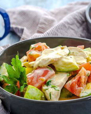 Быстрое рагу из кабачков с куриным филе