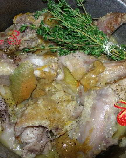 Рецепт фрикасе из кролика с тимьяном