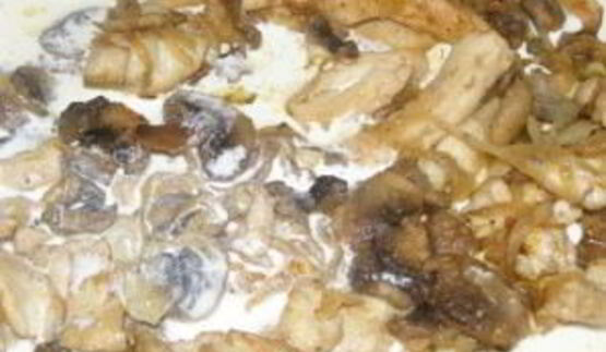 фрикасе из курицы с шампиньонами