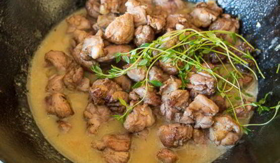 грибное рагу с уткой