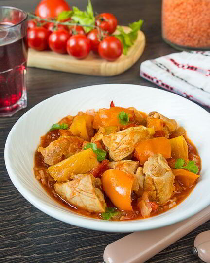 Рецепт карибского рагу из курицы