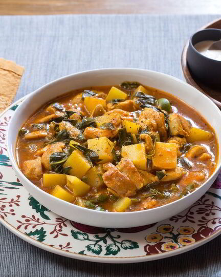 Рецепт картофельного рагу с курицей