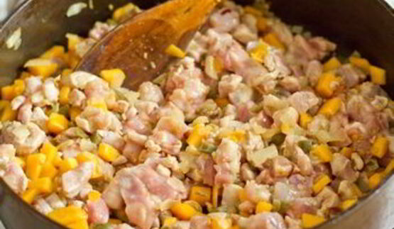 острое рагу из курицы с тыквой