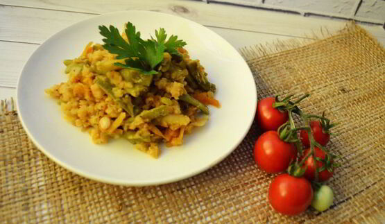 овощное рагу с чечевицей