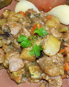 Овощное рагу с индейкой