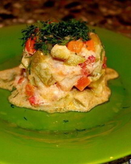 Рецепт овощного рагу с тушеной курицей кабачками и картошкой