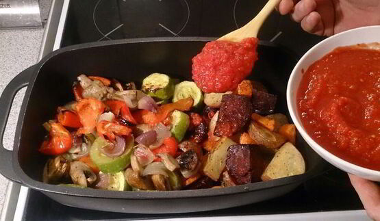 печеное овощное рагу