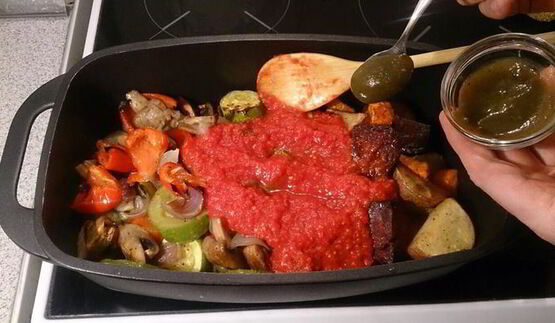 печеное овощное рагу