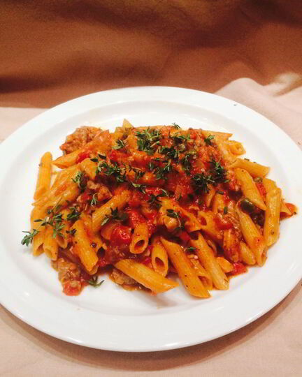 Рецепт пенне с рагу из утки