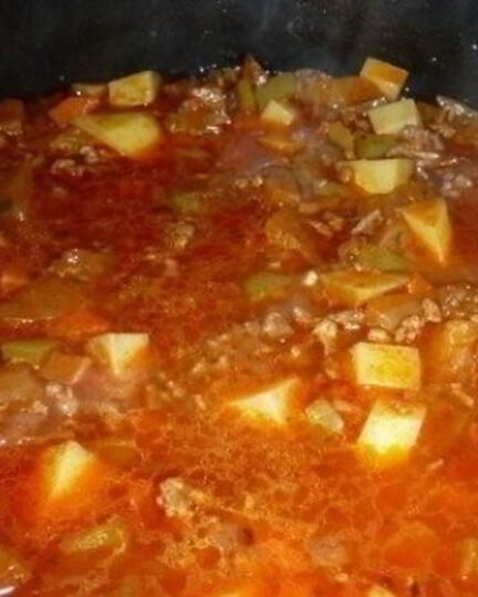 Рецепт рагу из фарша с кабачками