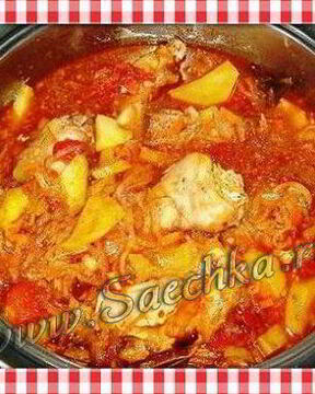 Рагу из кролика с красным вином