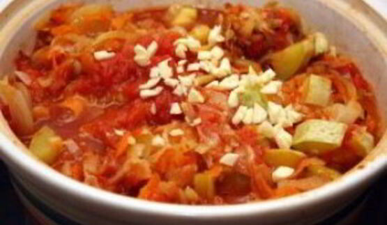 рагу из патиссонов и кабачков