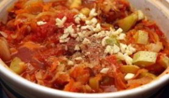 рагу из патиссонов и кабачков