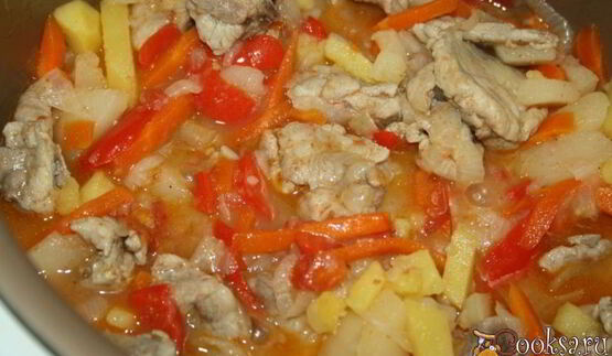 рагу из свинины с овощами в мультиварке