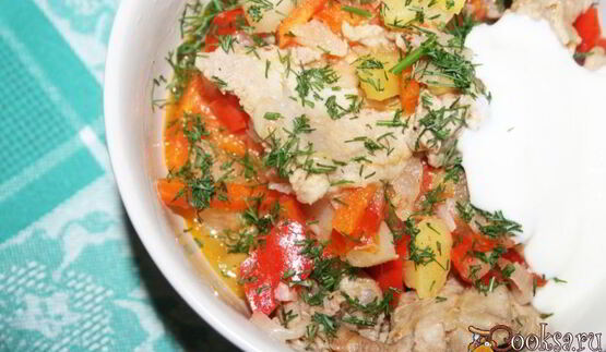 рагу из свинины с овощами в мультиварке