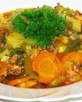 Рагу с фаршем и овощами