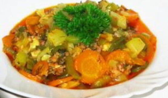 рагу с фаршем и овощами