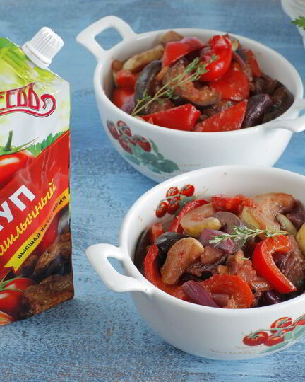 Рецепт рататуя на сковороде