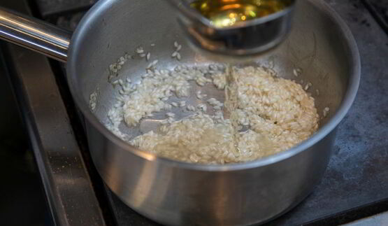 ризотто с белыми грибами и трюфельной пастой