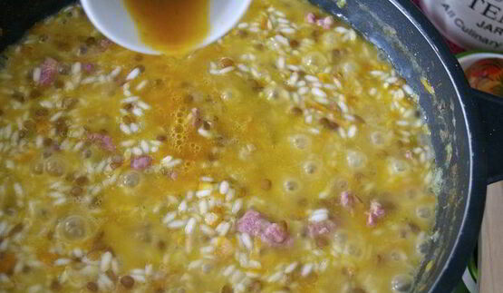 ризотто с чечевицей