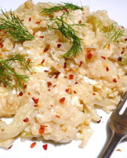 Рецепт ризотто с фенхелем и рикоттой