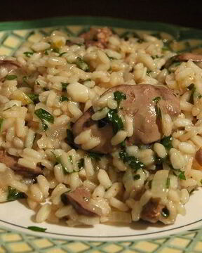 Ризотто с куриной печенкой