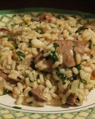 Ризотто с куриной печенкой