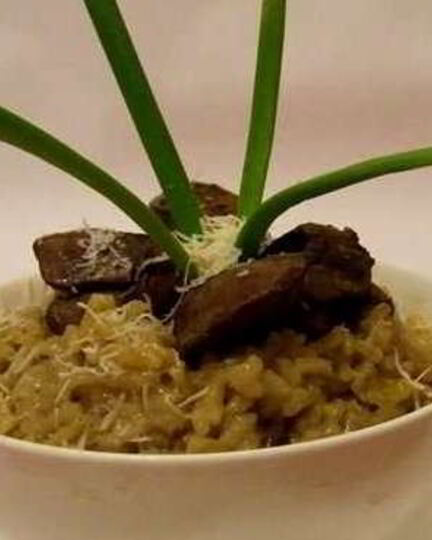 Рецепт ризотто с куриной печенью