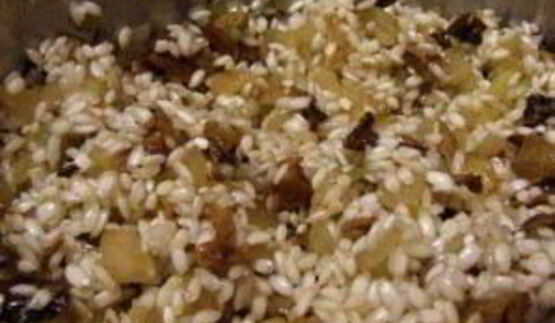 ризотто с куриной печенью