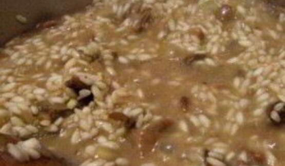 ризотто с куриной печенью