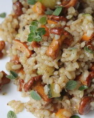 Ризотто с лисичками в сливках