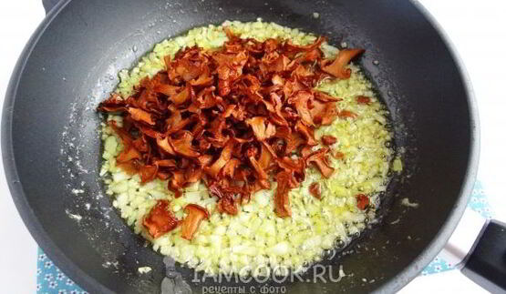 ризотто с лисичками