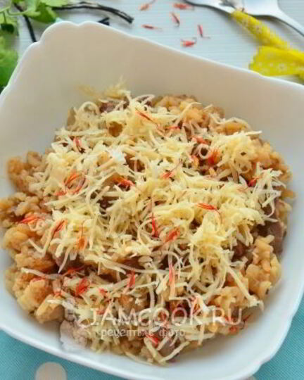 Рецепт ризотто с мясом