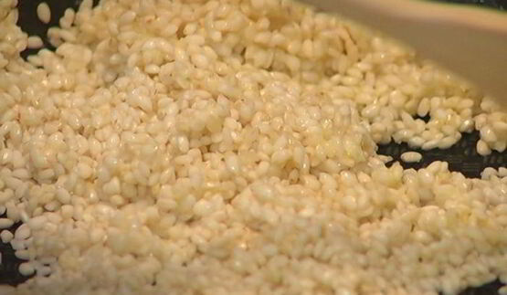 ризотто с мятой и ветчиной