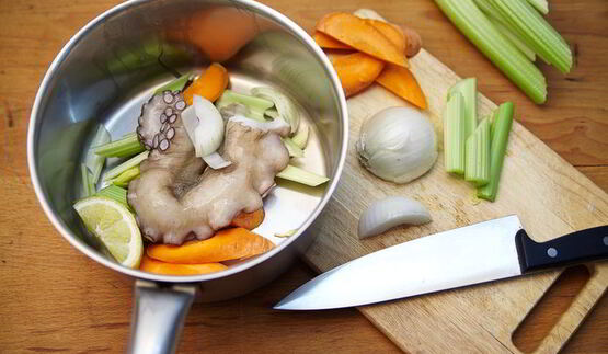 ризотто с осьминогом