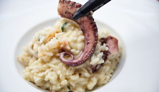 ризотто с осьминогом