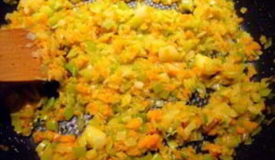 ризотто с овощами и грибами