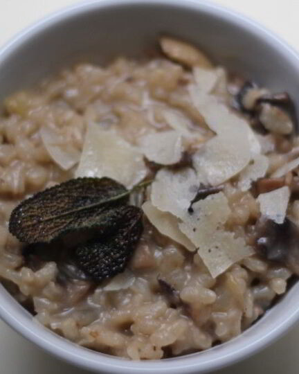 Рецепт ризотто с шампиньонами и луком